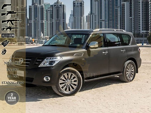 Armored Nissan Patrol Y62 For Sale in UAE Best Armoured Vehicles