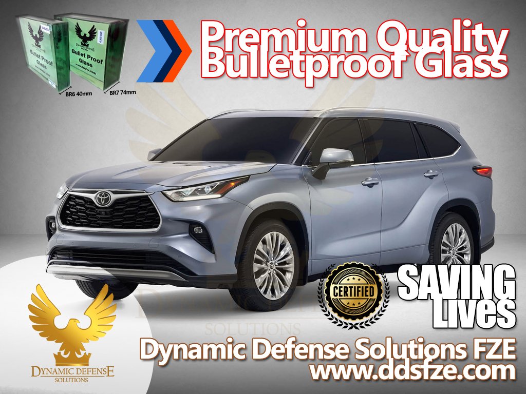 Bulletproof Glass for New Toyota Highlander Armored SUV